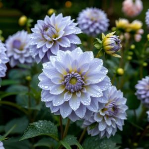 Георгин Акварель купить по цене от 680р. в интернет-магазине «Посадика» с доставкой почтой в в Москве и по всей России – [изображение №1].